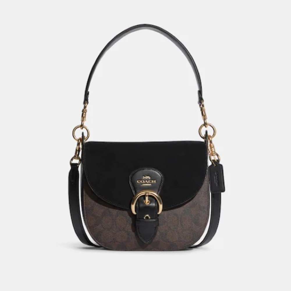 COACH KLEO SHOULDER BAG 23 IN SIGNATURE CANVAS ✨